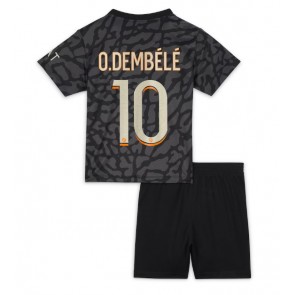 Paris Saint-Germain Ousmane Dembele #10 Rezervni Dres za Dječji 2023-24 Kratak Rukavima (+ kratke hlače)